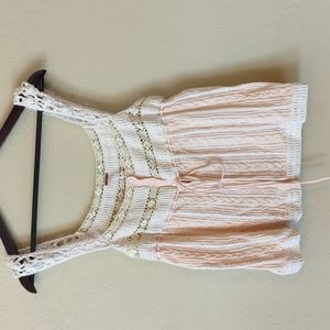 Free People Vintage sweater with crochet tank